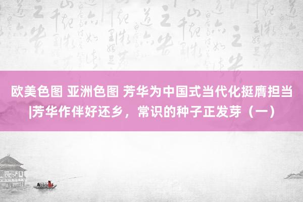 欧美色图 亚洲色图 芳华为中国式当代化挺膺担当|芳华作伴好还乡，常识的种子正发芽（一）