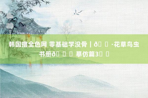 韩国撸全色网 零基础学没骨｜🌷花草鸟虫书册👉摹仿篇3️⃣